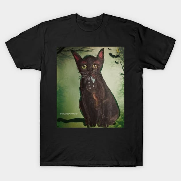 Cat T-Shirt by teenamarie23art